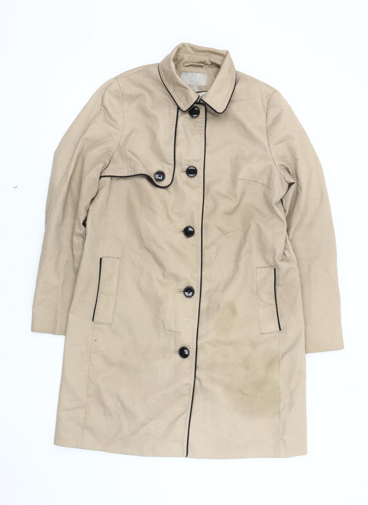 H&M Women's Beige Trench Coat Size 10