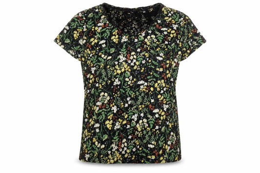 Womens UK Size 10 FatFace Black 100% Cotton T-Shirt
