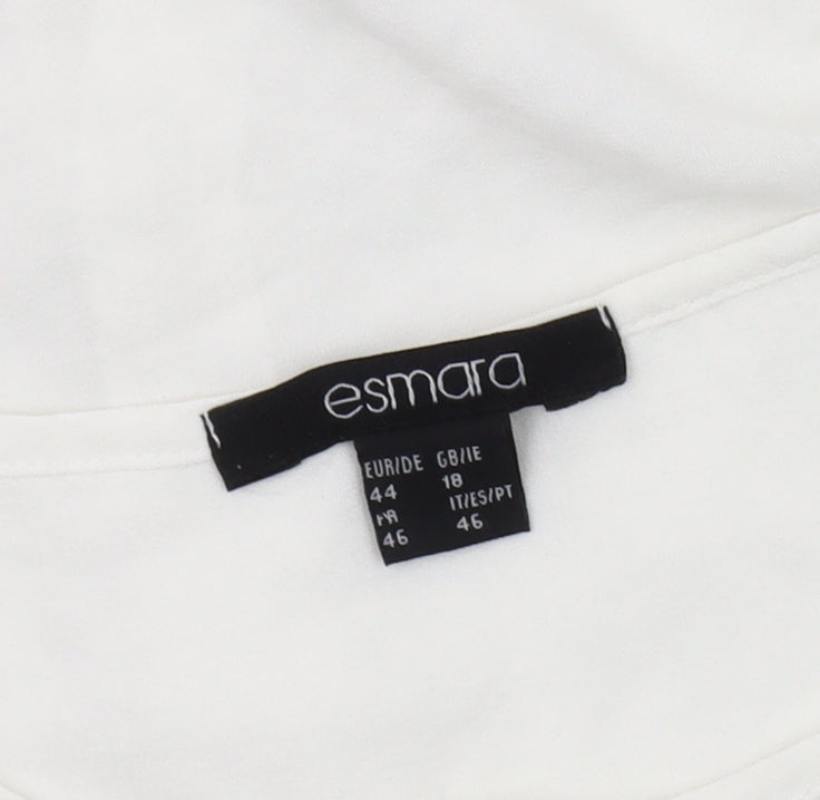 Esmara Women's White Polyester Blouse, Size 18