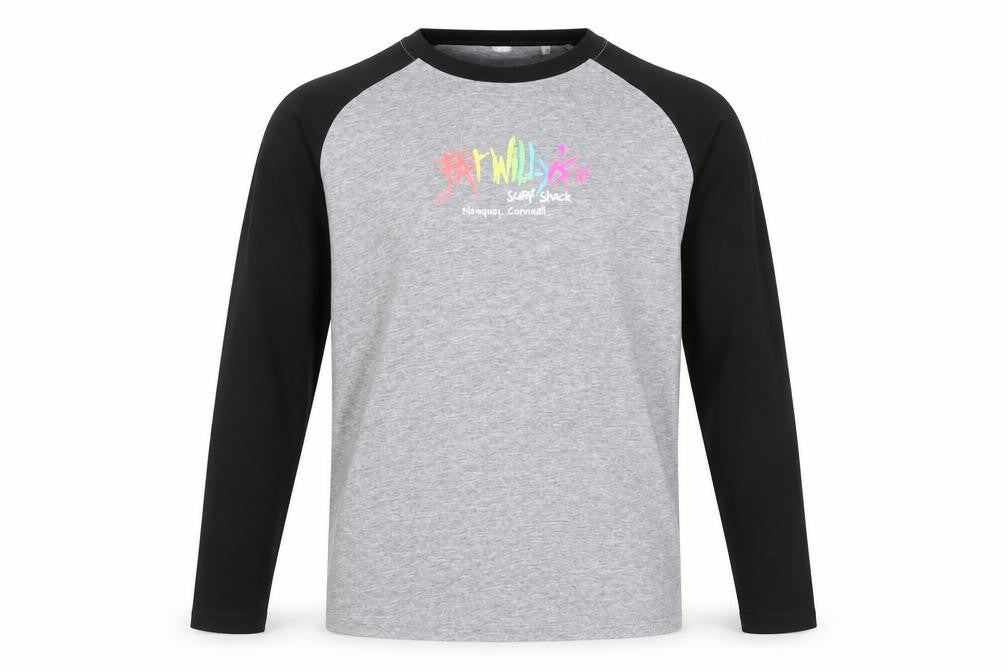 Skinfit Men's Graphic Print Grey Black Long Sleeve T-Shirt M