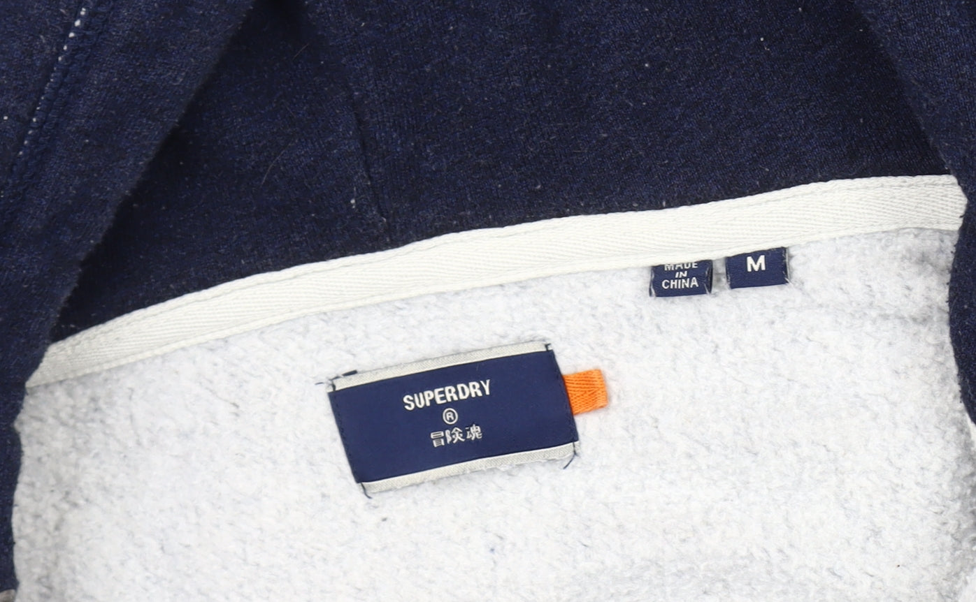 Superdry Men's Blue Medium Basic Hooded Jacket