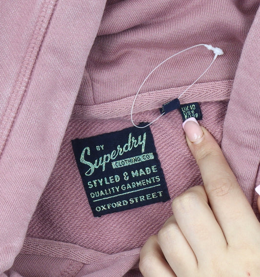 Superdry Women's Pink Hooded Jacket Size 10