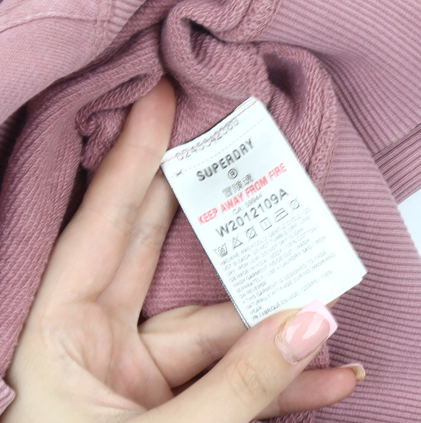 Superdry Women's Pink Hooded Jacket Size 10