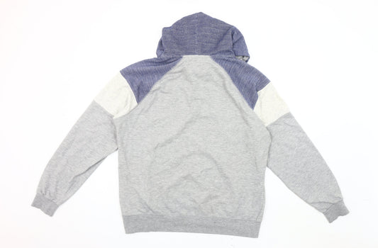River Island Men's Grey Hoodie L Pullover Lightweight