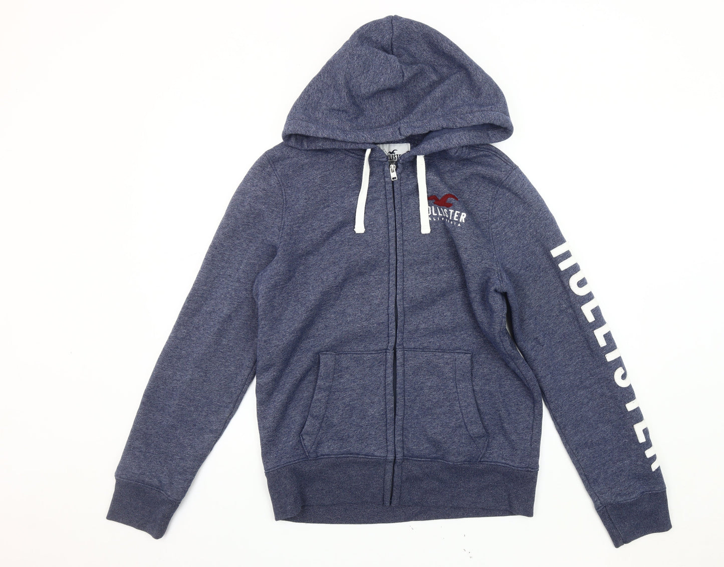 Hollister Men's Blue Basic Jacket, Size S, Full Zip Hoodie