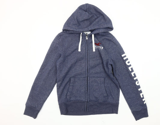 Hollister Men's Blue Basic Jacket, Size S, Full Zip Hoodie