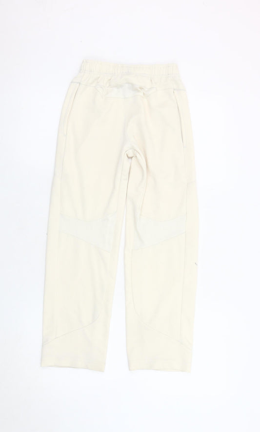 Adidas Boys Ivory Track Pants 9-10 Years Athletic Wear