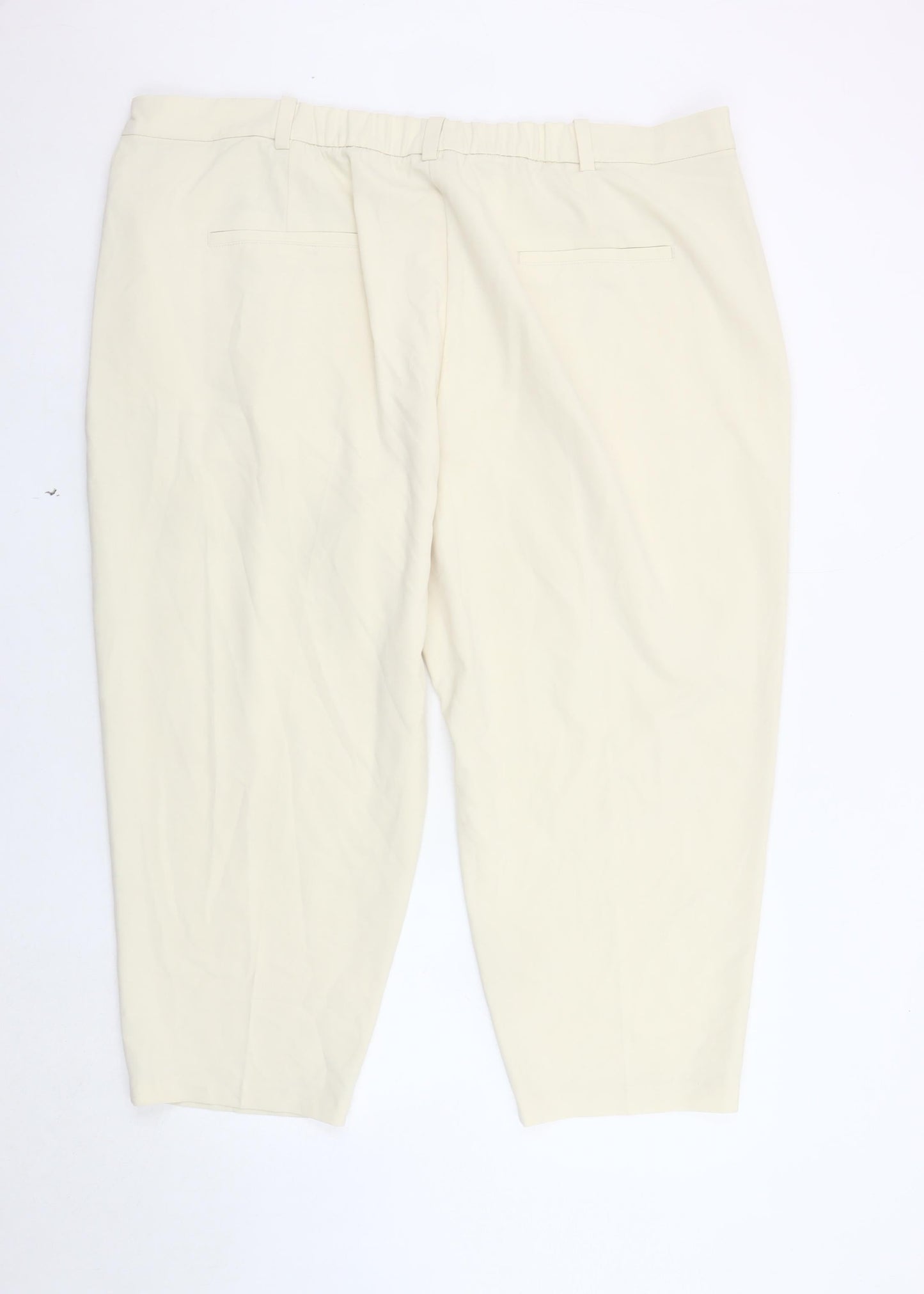 Marks and Spencer Women's Ivory Ankle Trousers, Size 24
