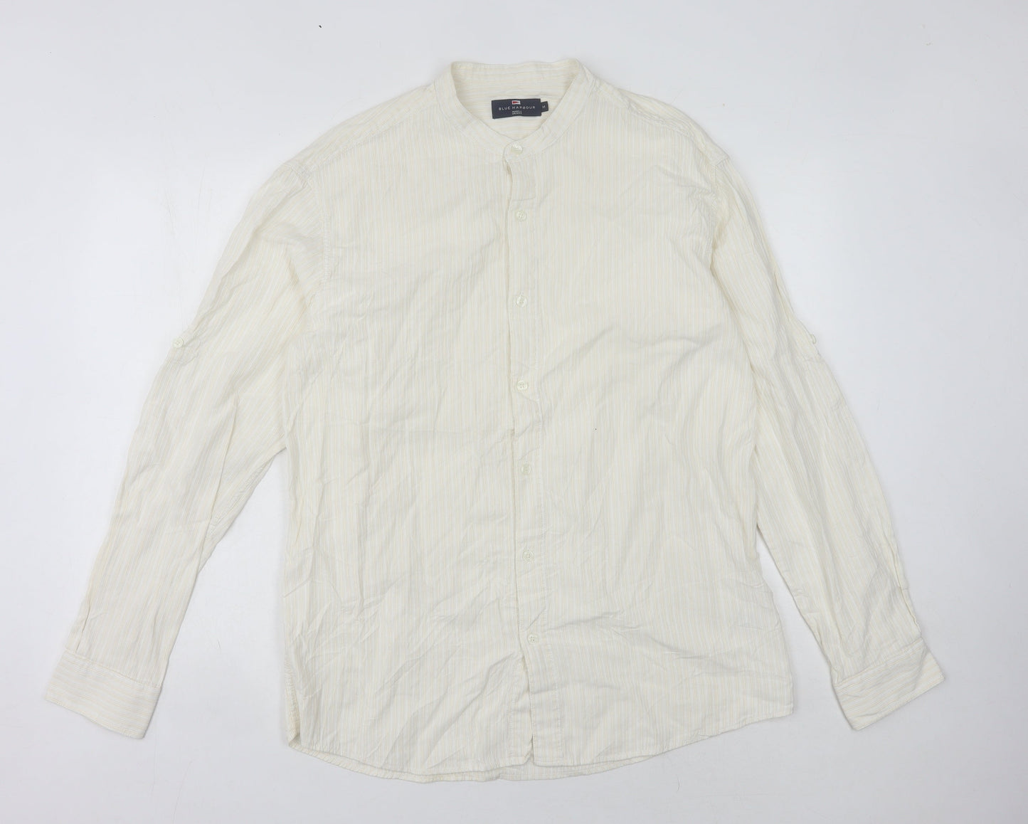 Men's Marks & Spencer Ivory Striped Shirt M