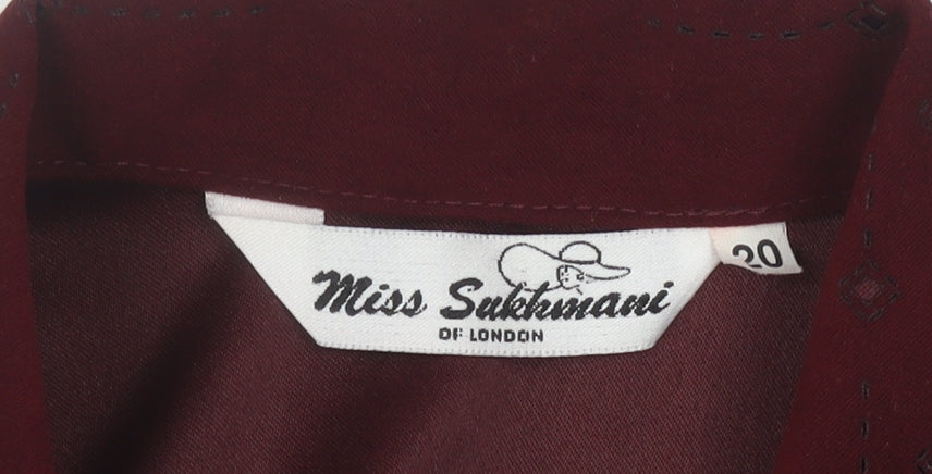 Miss Sukhmani Red Women Blazer Size 20