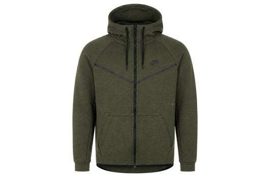 Mens UK M Regular Nike Green Full Zip Hoodie