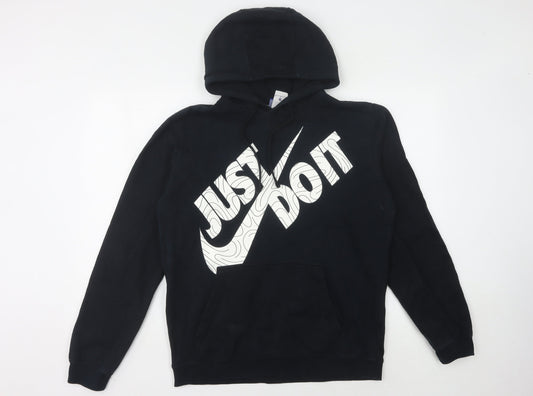Nike Men's Black Medium Pullover Hoodie with Logo