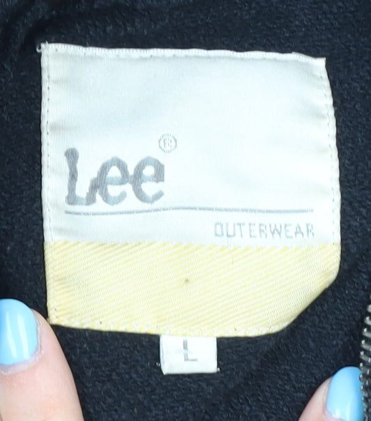 Lee Black Full Zip Hoodie - L - Unisex Adults
