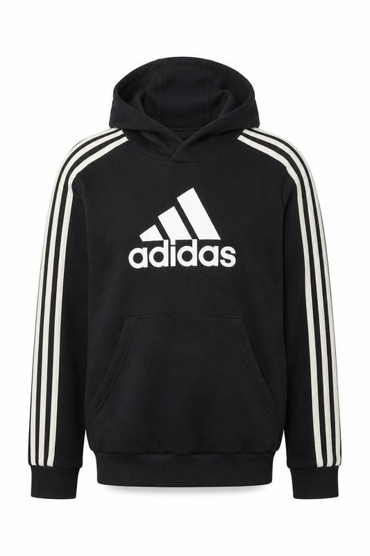 Adidas Boys Black Graphic Pullover Hoodie 13-14 Years