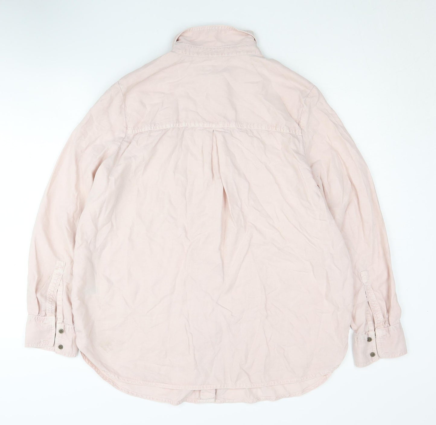 Marks and Spencer Women's Pink Button-Up Shirt Size 12