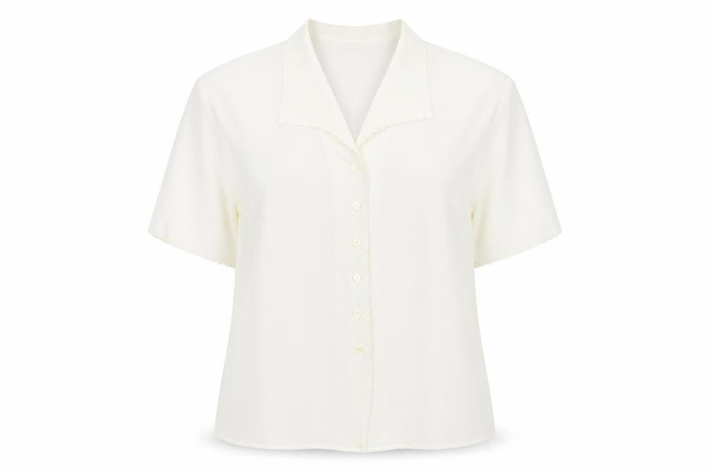 Berkertex Women's Ivory Button-Up Shirt Size 20