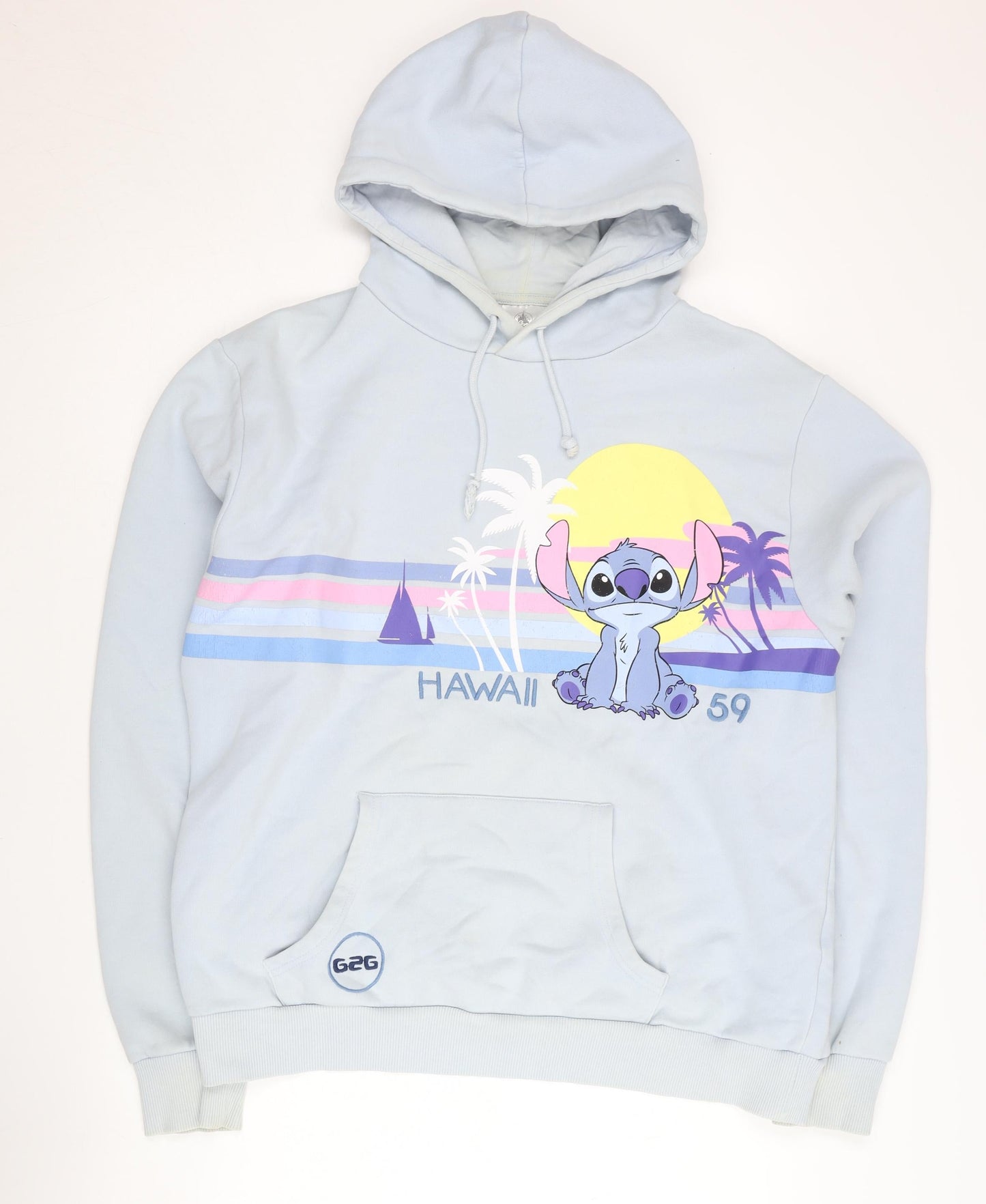 Disney Lilo & Stitch Blue Pullover Hoodie Unisex L