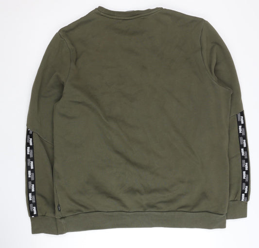PUMA Men's Green XL Pullover Sweatshirt