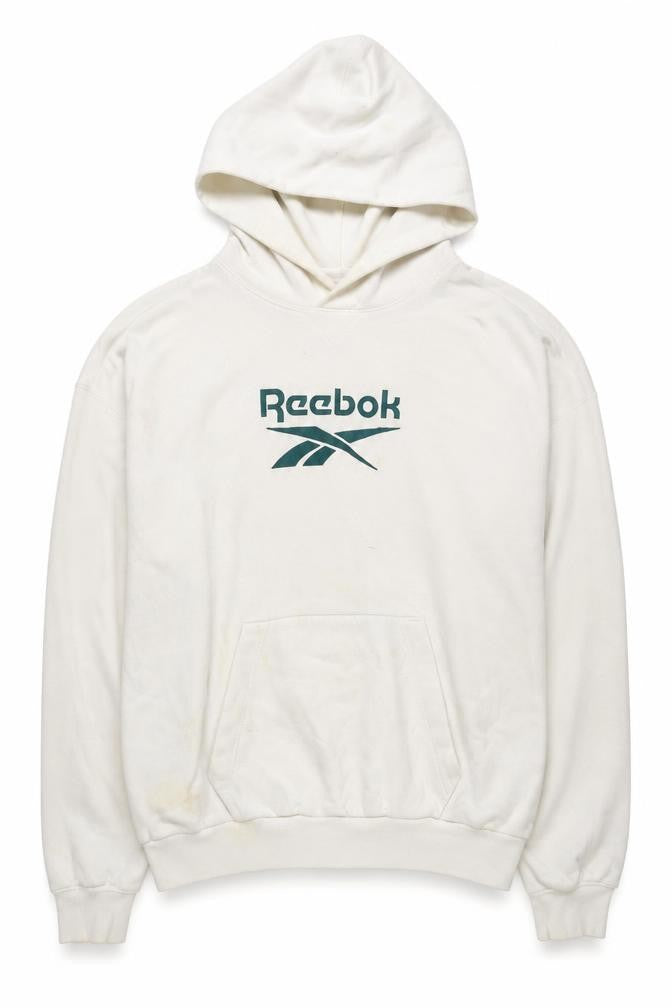 Unisex Adults UK L Regular Reebok White Pullover Hoodie