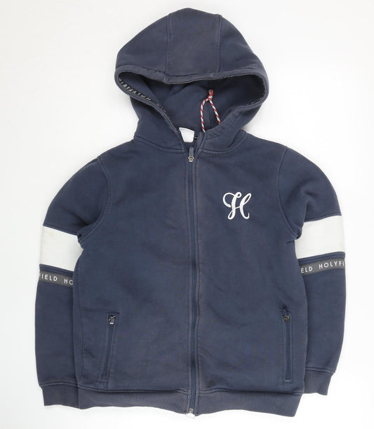 Holyfield Boys Blue Hoodie, Size S, Full Zip, Casual Wear