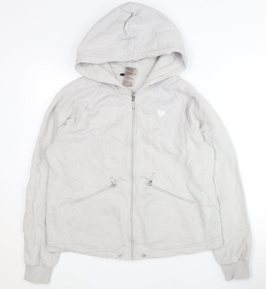 Women's Best Grey Full Zip Hoodie, Women's S, Cotton, Casual