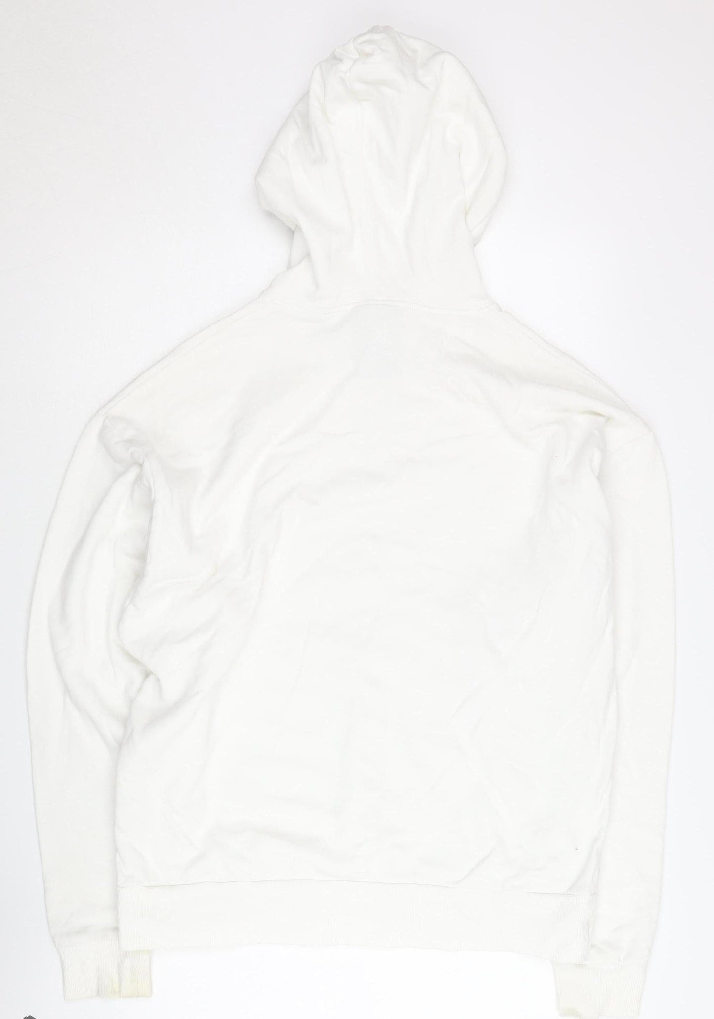 Collusion Men's White Hoodie L Pullover Cotton