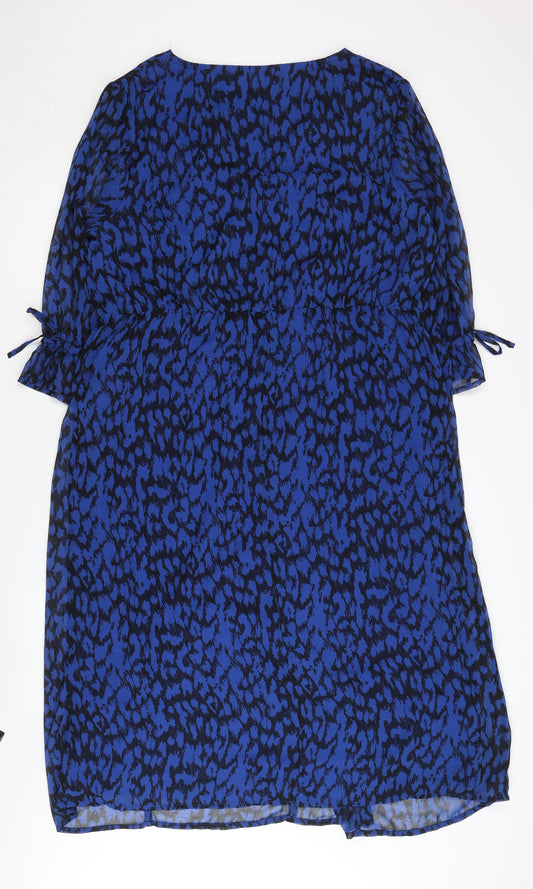 Joe Browns Women’s Blue Animal Print Dress, Size 18, V-Neck