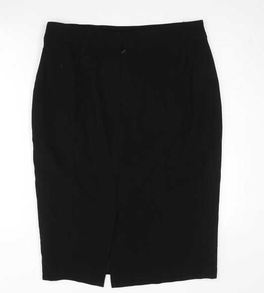 Hobbs Women's Black Wool Pencil Skirt Size 16