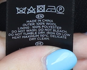 Hobbs Women's Black Wool Pencil Skirt Size 16