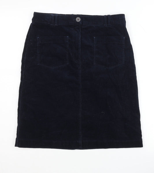 White Stuff Women's Blue Corduroy Skirt Size 8