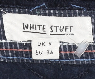 White Stuff Women's Blue Corduroy Skirt Size 8