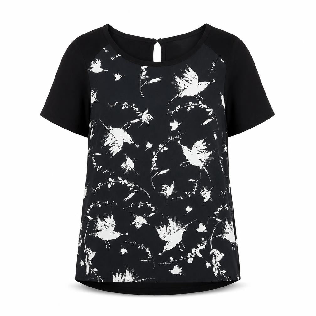 Anthology Women's Black Animal Print Blouse Size 12