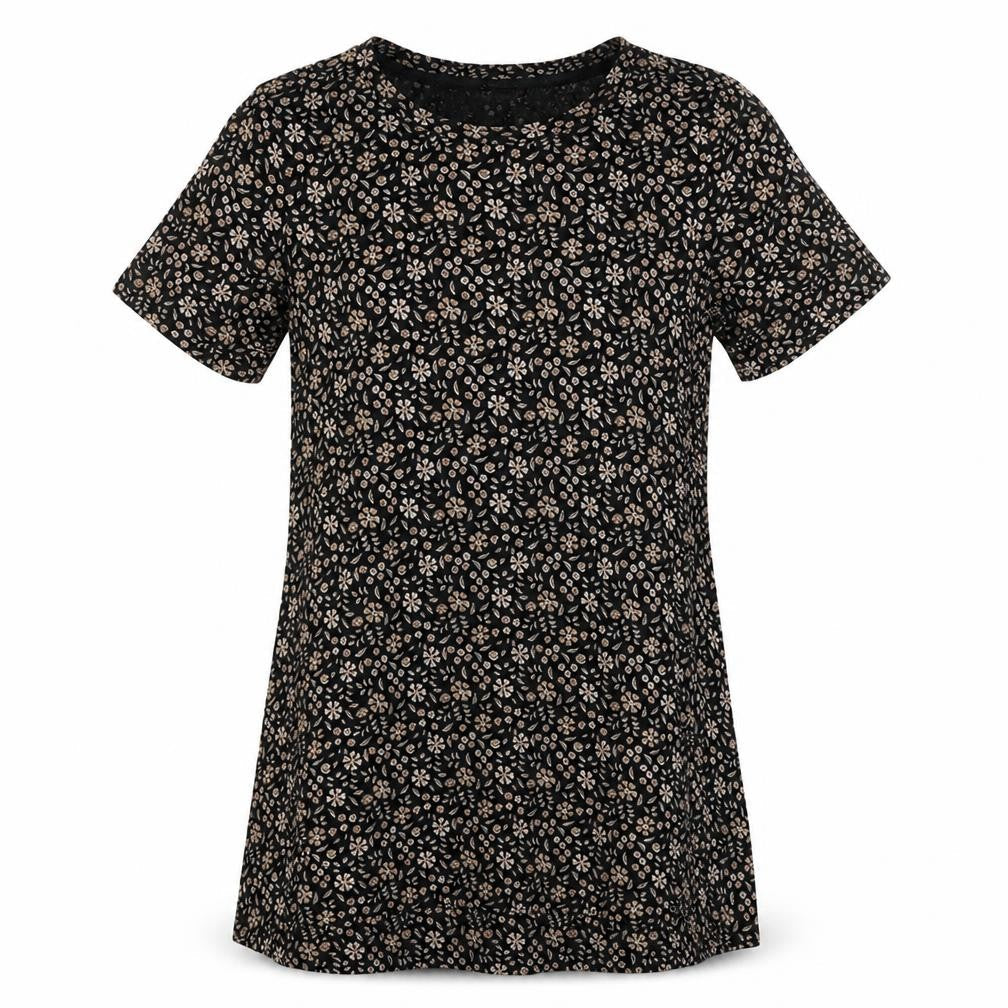FatFace Women's Floral T-Shirt Dress Black Size 10
