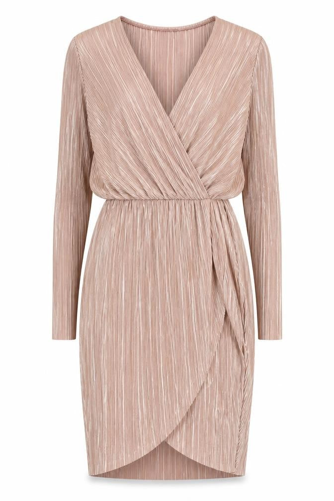 Quiz Women's Brown Wrap Dress Size 8 Party