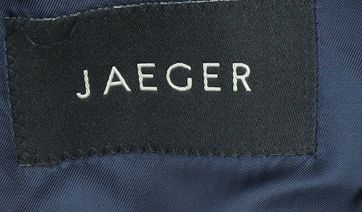 Jaeger Men's Blue Striped Linen Blazer 42R Jacket