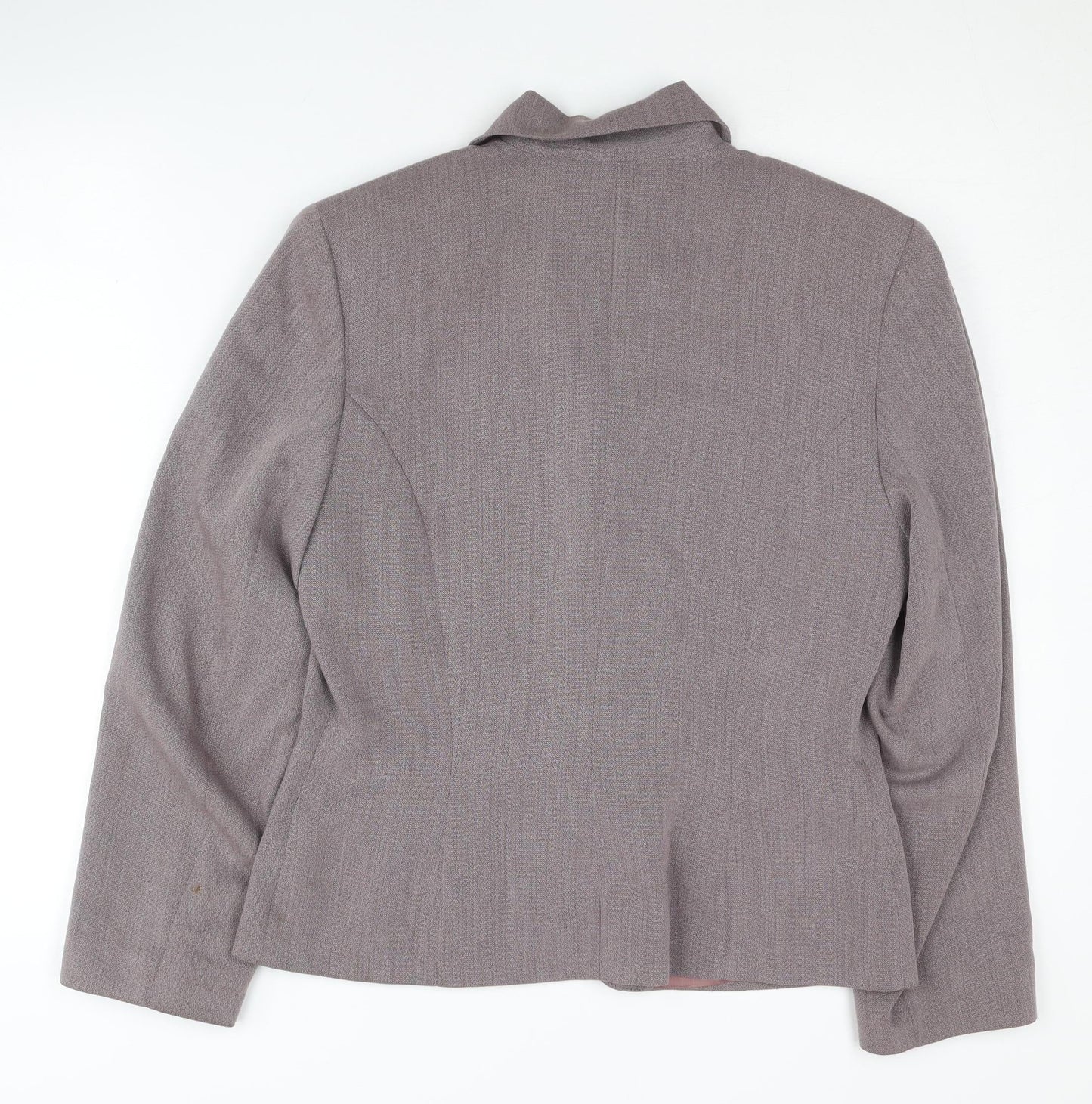 River Island Grey Women's Blazer, Size 12, Notch Lapel, Lined
