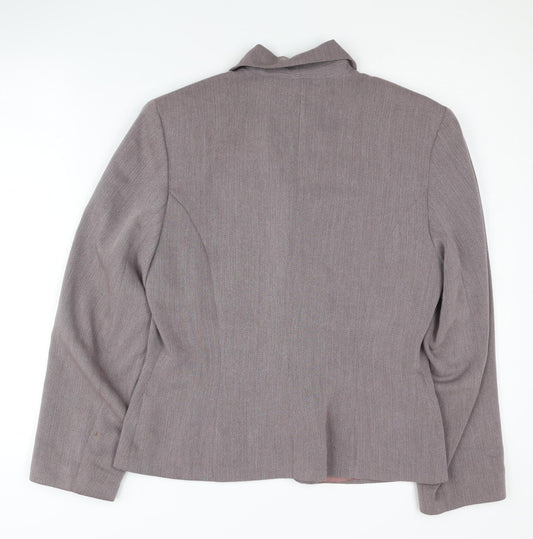 River Island Grey Women's Blazer, Size 12, Notch Lapel, Lined