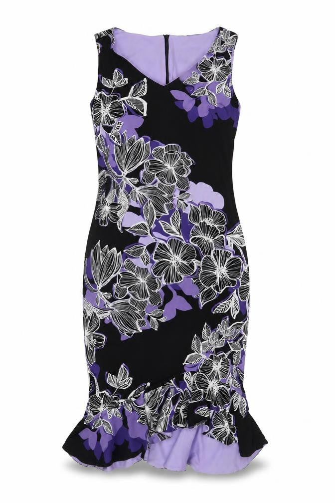Frank Lyman Women's Multicoloured Floral Sheath Dress Size 10
