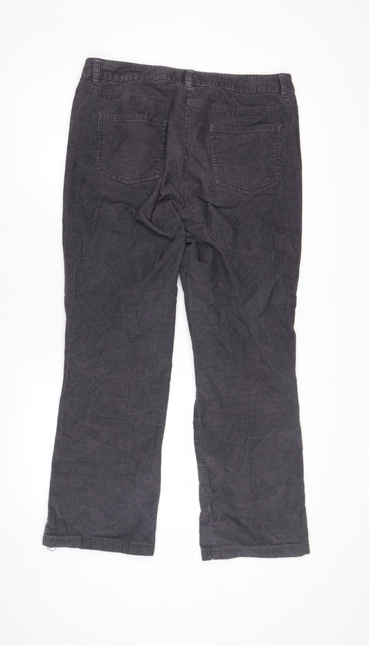 Boden Grey Corduroy Trousers, Size 14, Women's