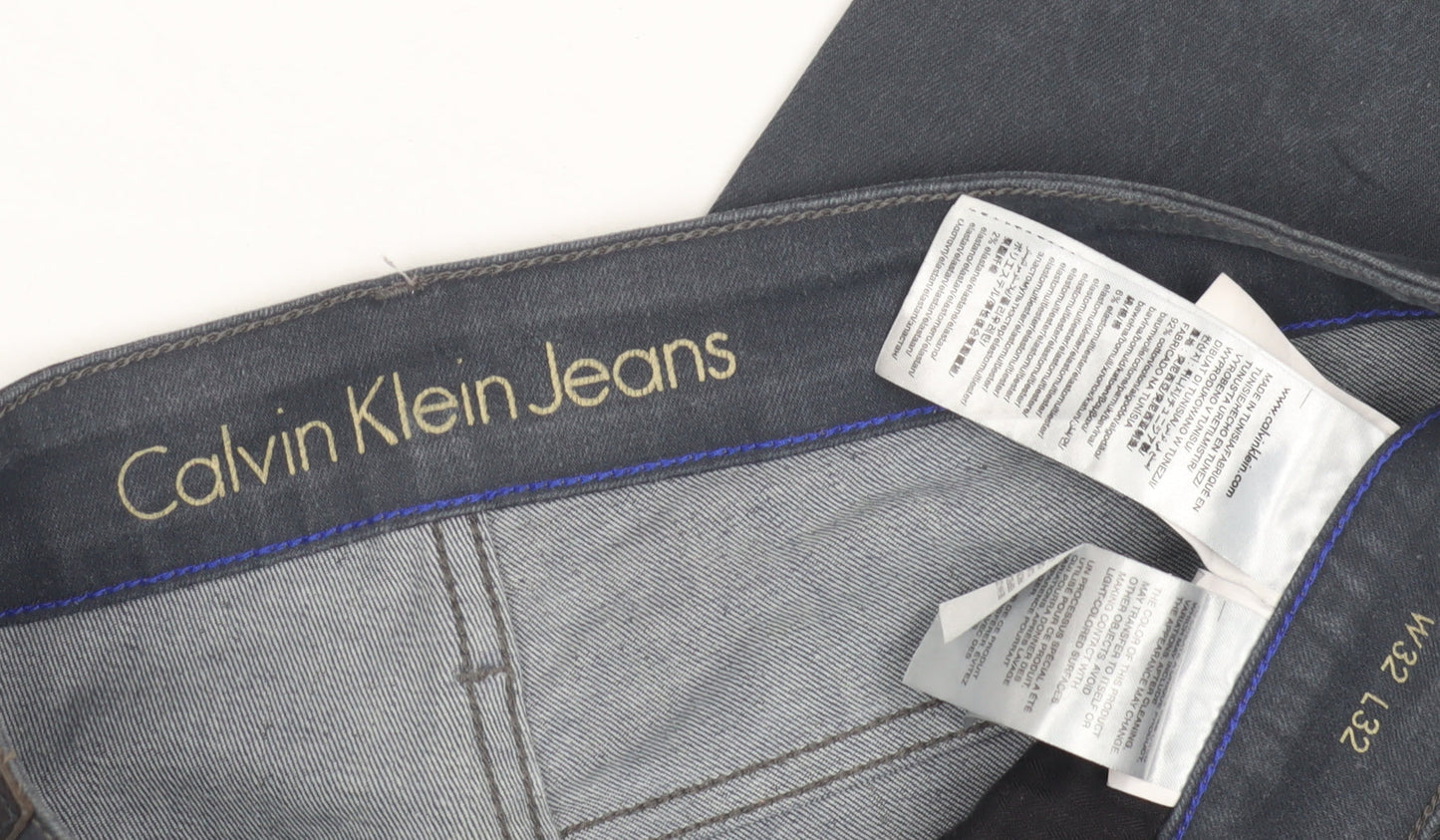 Calvin Klein Men's Black Straight Jeans Size 32