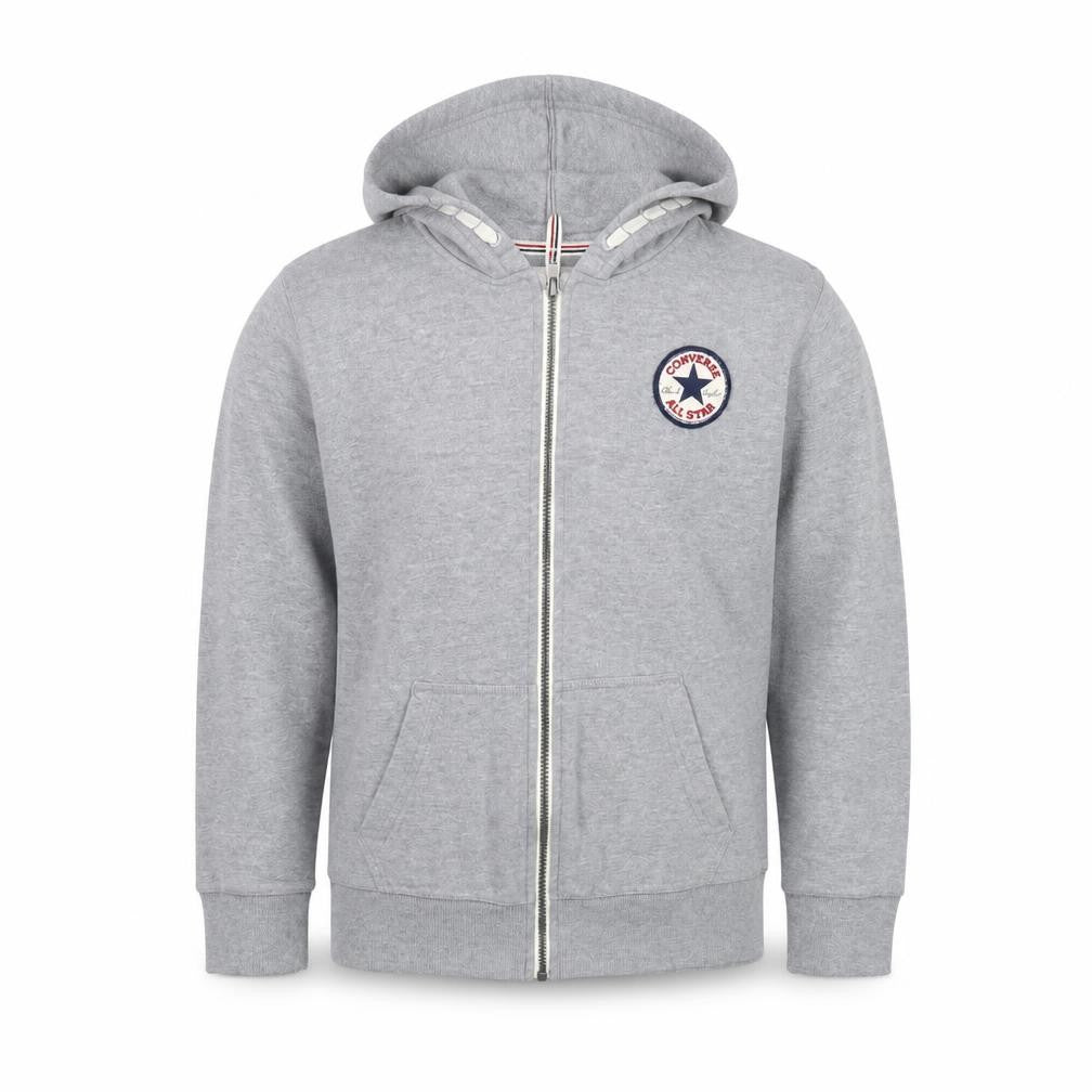 Converse Boys Grey XL Full Zip Hoodie with Logo
