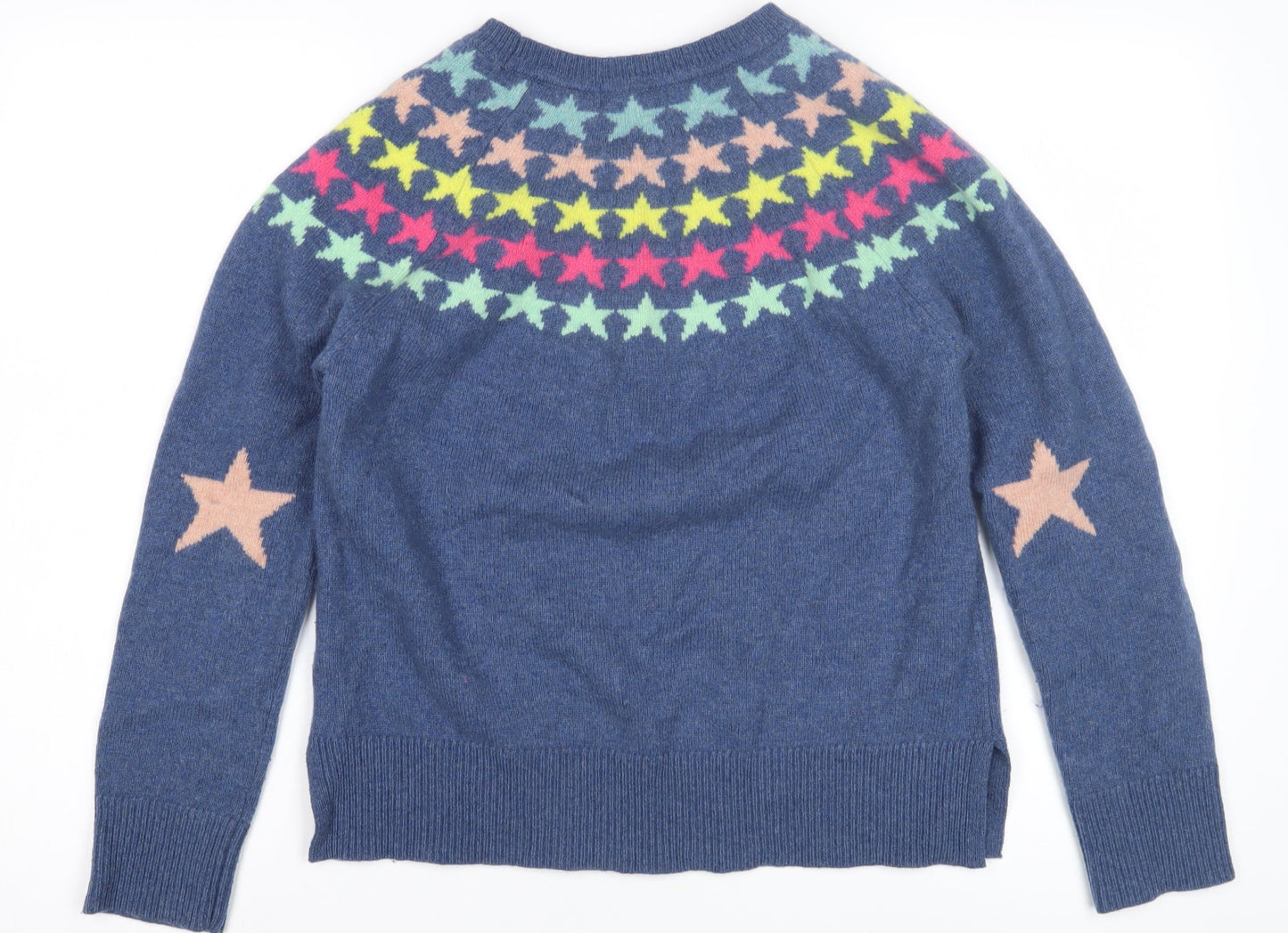 White Stuff Women's Blue Star Pullover Jumper Size 12