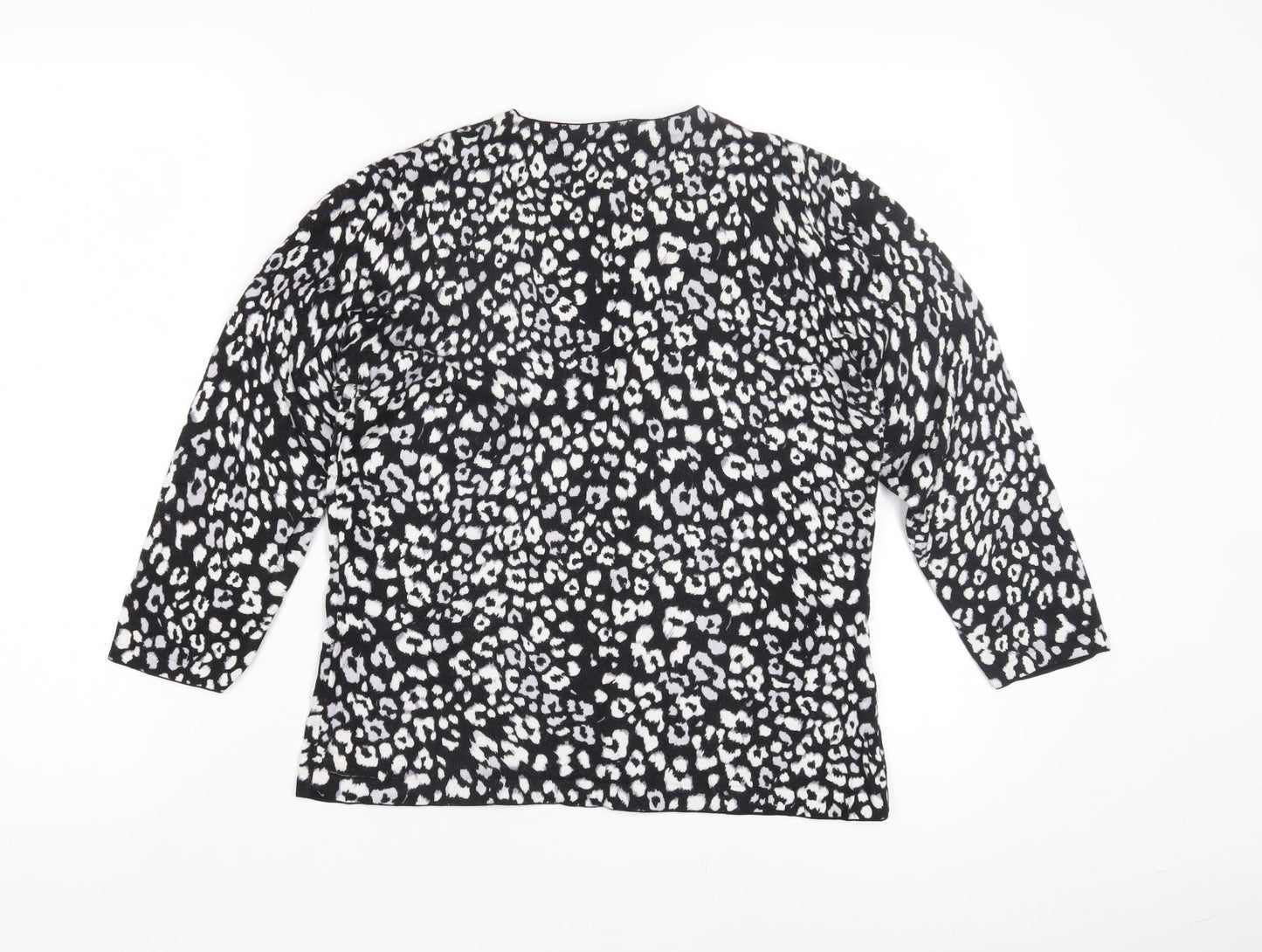 Precis Women's Black Animal Print Pullover Jumper M