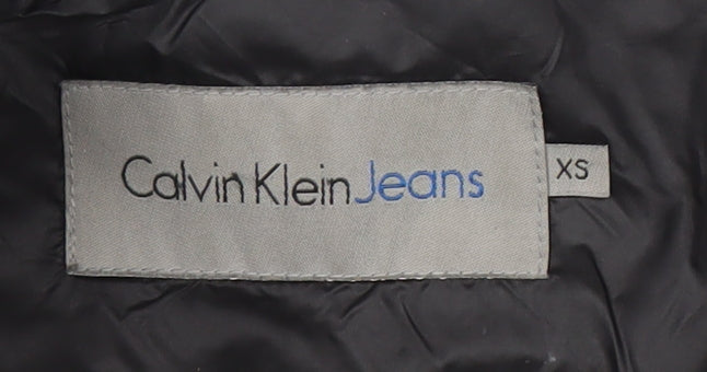Calvin Klein Men's Black Puffer Jacket XS Hooded