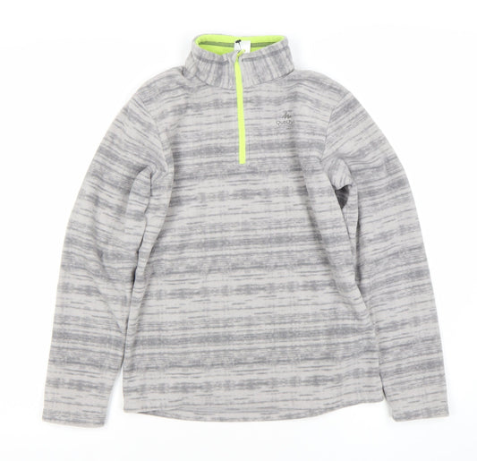 Quechua Boys Grey 12Y Full Zip Fleece Hoodie
