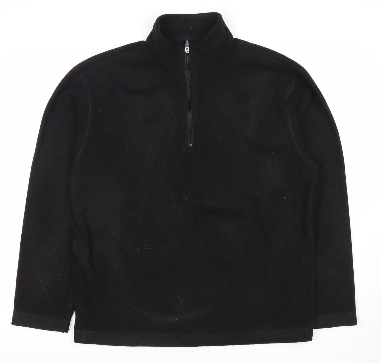 Marks and Spencer Men's Black Medium Fleece Sweatshirt