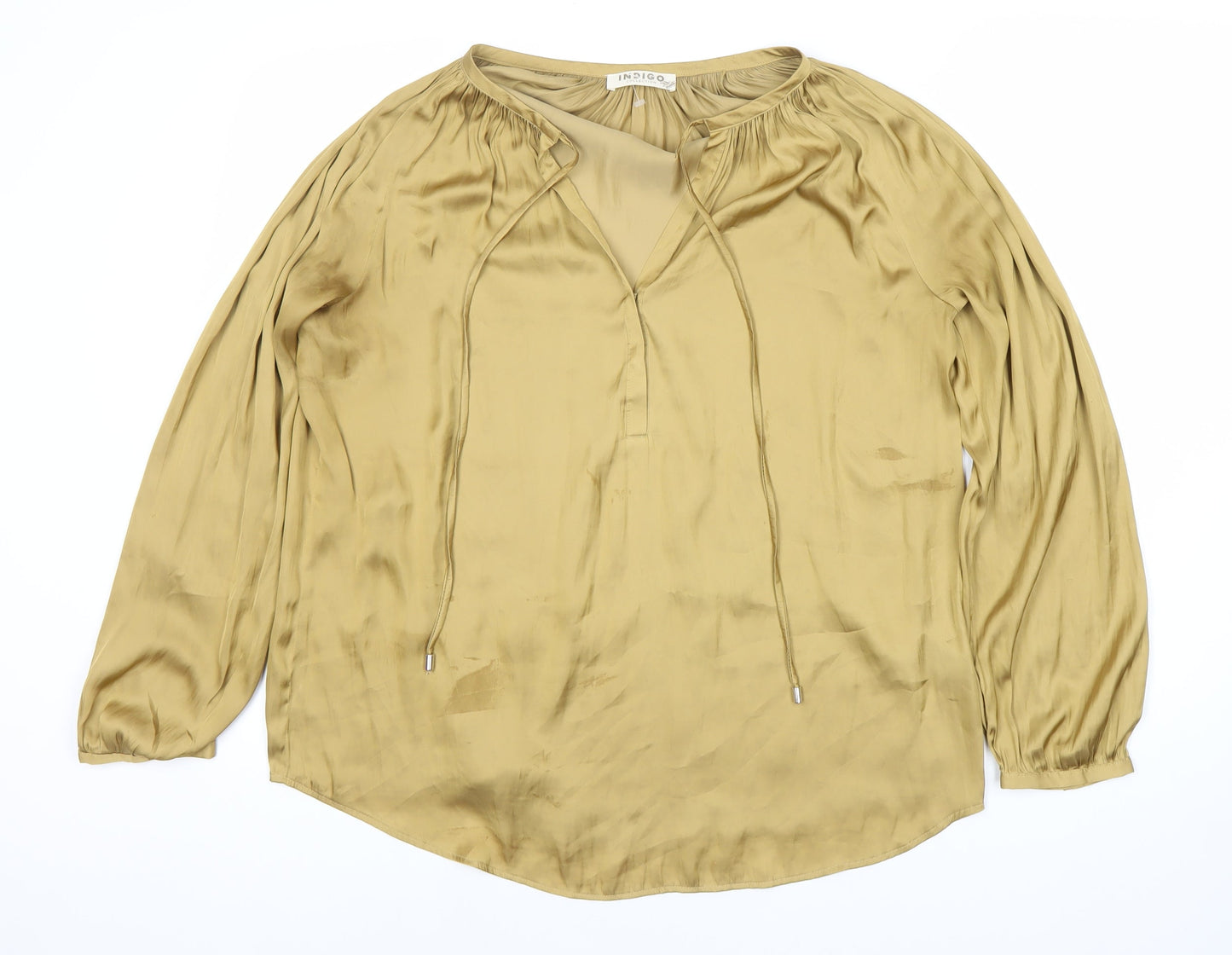 Marks and Spencer Women's Beige Tunic Blouse Size 14