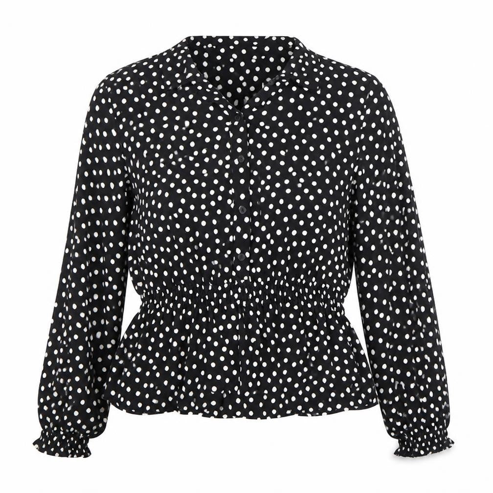 Marks and Spencer Women's Black Polka Dot Blouse Size 18
