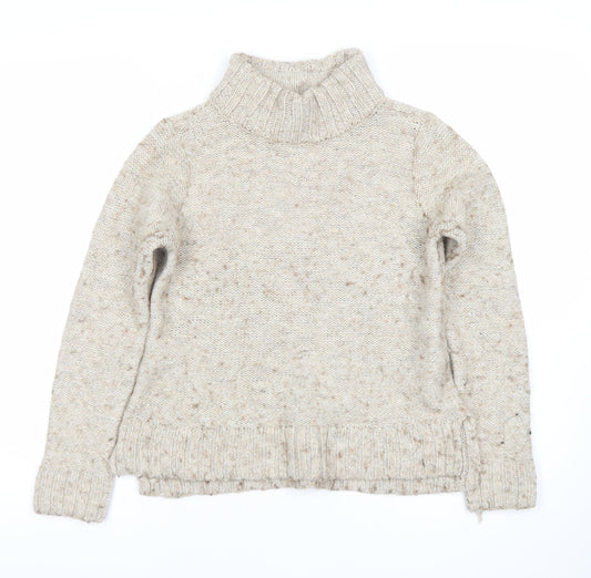 Hollister Women's Beige Roll Neck Pullover Jumper M
