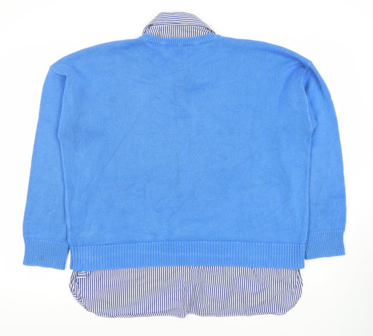 Ralph Lauren Women's Blue XL V-Neck Pullover Jumper